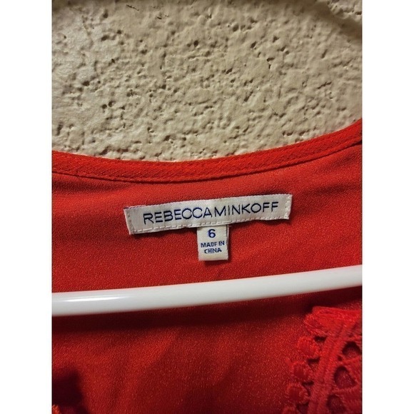 Rebecca Minkoff Aulani Bohemian Shift Dress Red Size 6 - Picture 2 of 5